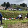 4.27水路目地詰＆土嚢で補修